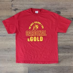 Vintage USC Trojans Cardinal & Gold t-shirt - SIZE XL